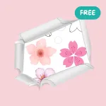 Motivvorlage Kirschblüten - PDF gratis ausdrucken